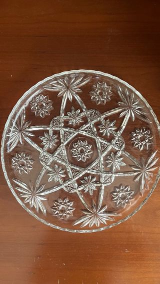 Plato de cristal decorativo 26 cm