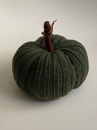 Zucca decorativa in tessuto verde