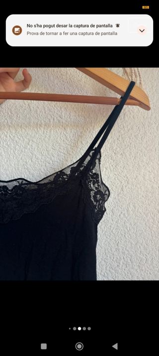 Camiseta tirantes Tezenis negra