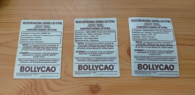 Lote de 3 pegatinas de Bollycao, de España. Ver.