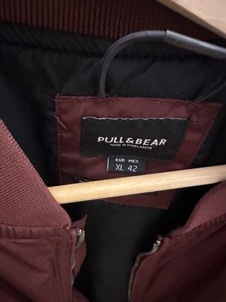 Chaqueta Bomber Pull&Bear Granate Talla XL