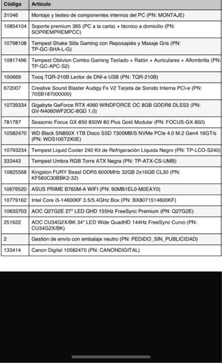 PC Gaming Alto Rendimiento (Sigue garantía)