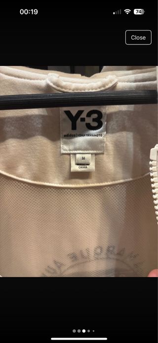 Sudadera Y-3 Beige con Estampado de Leopardo
