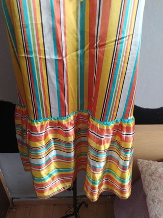 Vestido de rayas multicolor