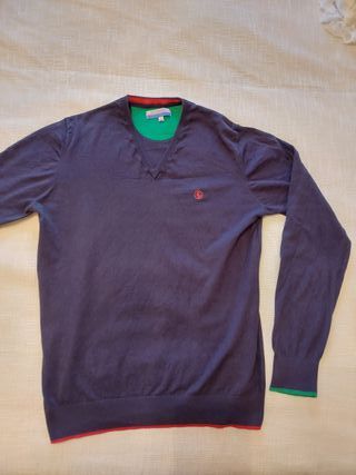 Jersey El Ganso Cuello Pico Lana Talla L