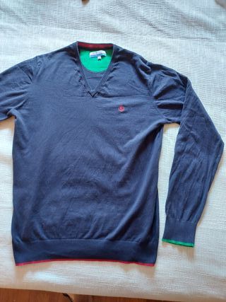 Jersey El Ganso Cuello Pico Lana Talla L