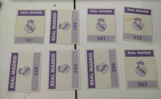 Lote de 33 cromos del R. Madrid. A identificar.Ver