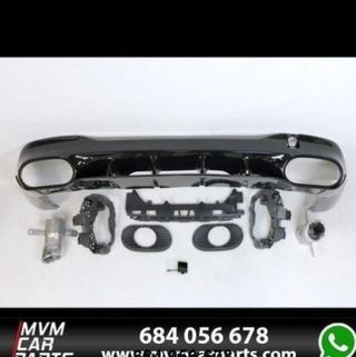 Difusor Trasero Mercedes W118 CLA Look A35 Negro B