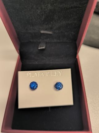 Pendientes de Plata Azules