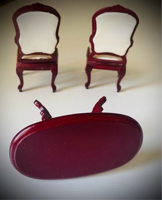 Juego 2 Sillas y Mesa Casa Muñecas