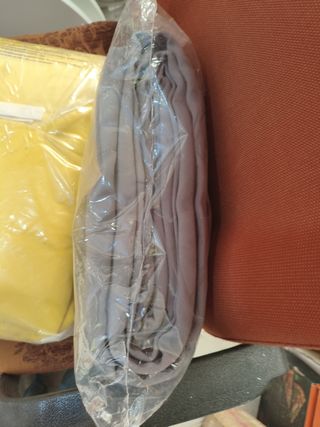 Juego de 2 cortinas grises y amarillas