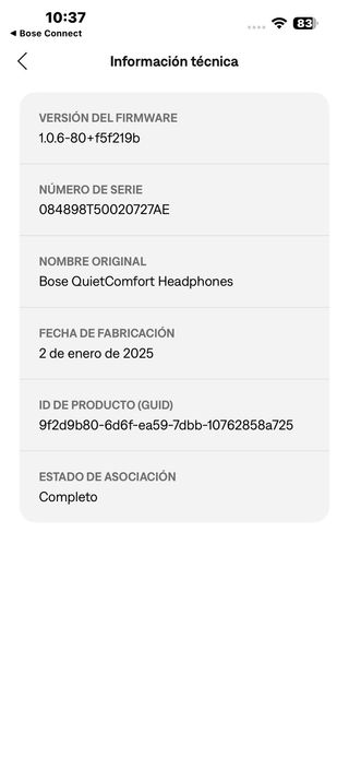 Auriculares Bose QC Beige#0727AE