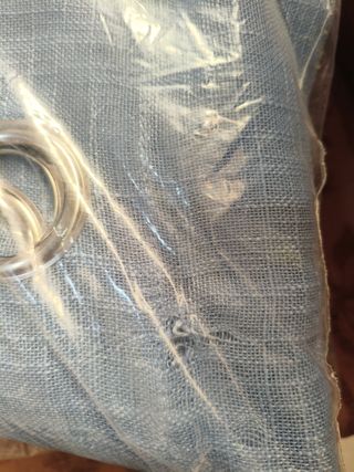 Juego 2 Cortinas Tela Azul