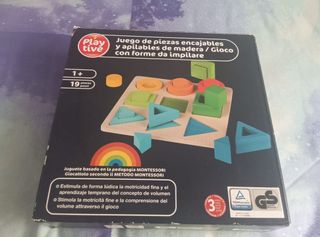 Juego encajables madera Playtive 19 piezas
