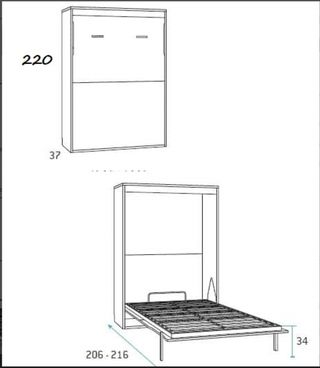 CAMA ABATIBLE MATRIMONIO RIMOBEL