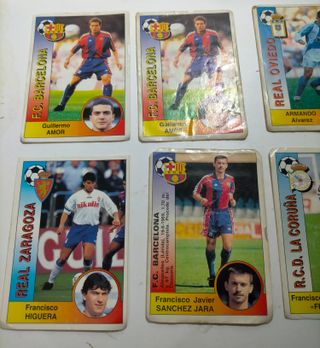 Lote de 9 cromos de la liga 1994 - 1995. Ver.