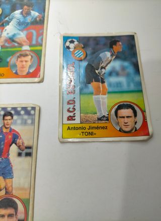 Lote de 9 cromos de la liga 1994 - 1995. Ver.