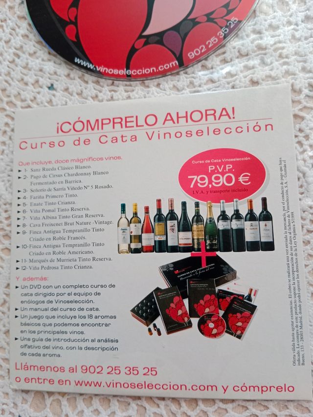 Dvd curso completo de cata de vinos.
