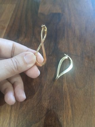 Pendientes infinity  18k oro