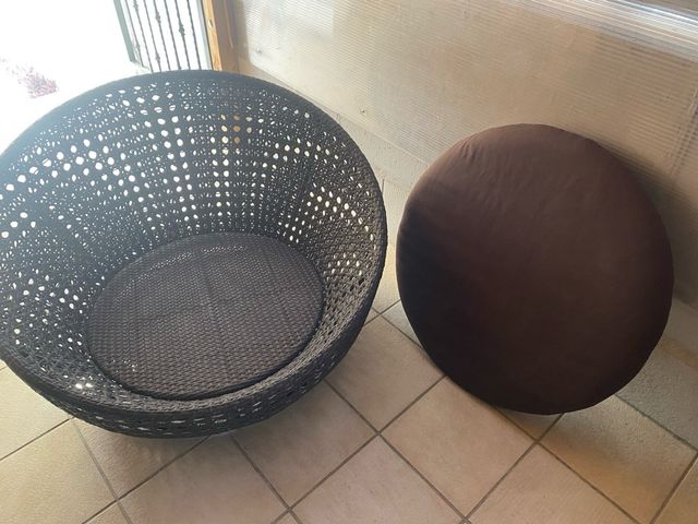 Sofá de jardín ratán marrón
Conjunto de 2 unidades