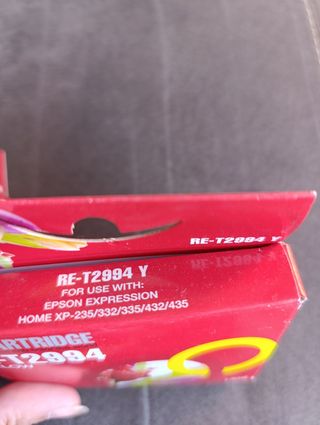 Cartuchos de tinta Epson RE-T2993, RE-T2994, RE-T2