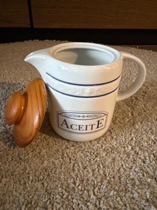 Set di 3 contenitori per olio in ceramica