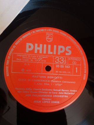 3 Vinilos Lucia di Lammermoor 1977