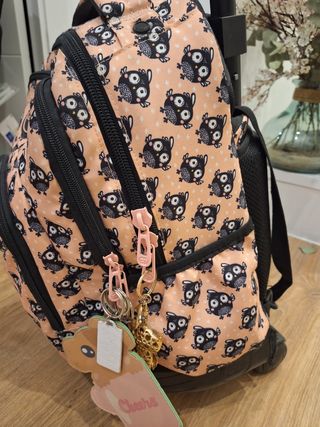 Mochila Coolpack infantil con estampado de búhos
