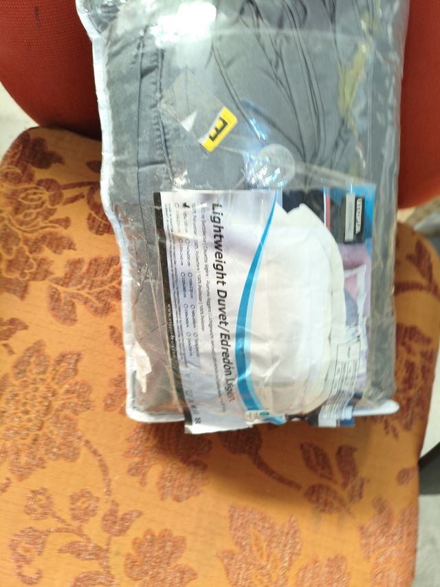 Funda Nórdica Ligera Gris Poliéster