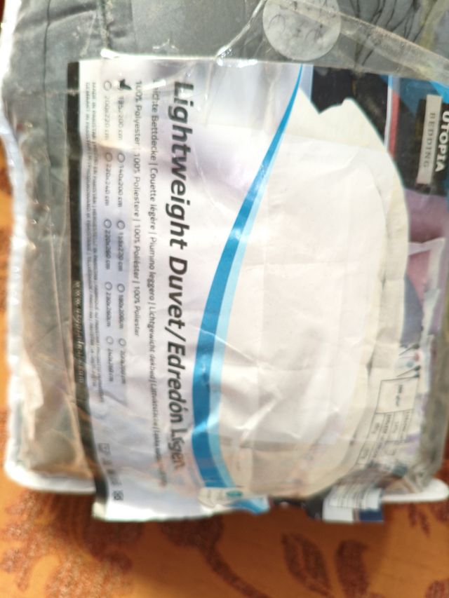 Funda Nórdica Ligera Gris Poliéster