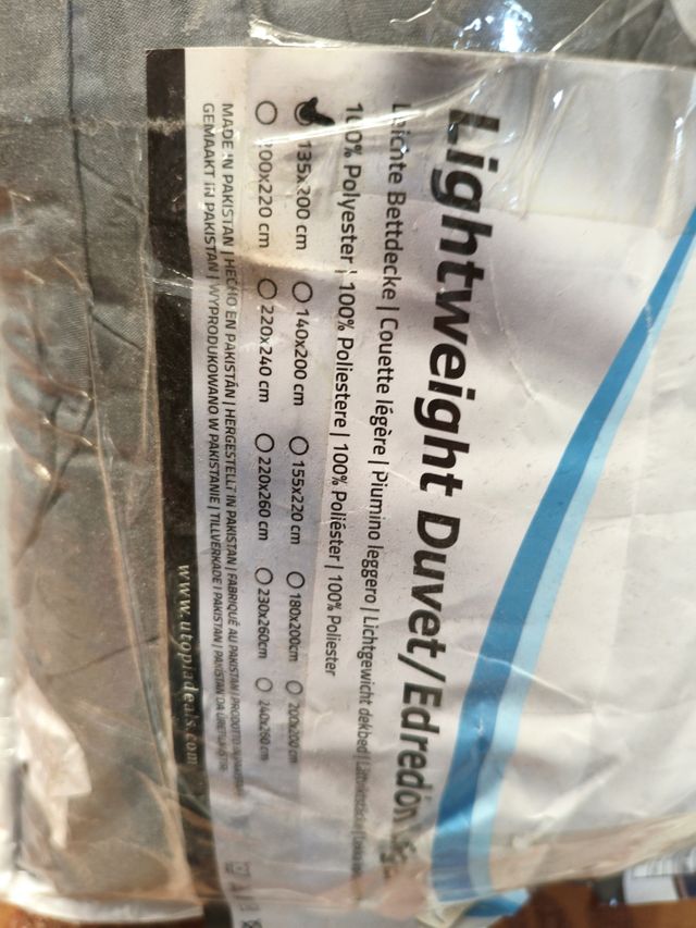 Funda Nórdica Ligera Gris Poliéster