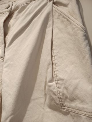 Pantalón Massimo Dutti Blanco roto