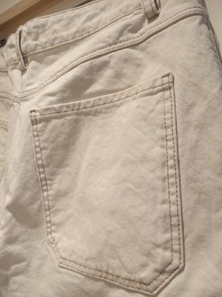 Pantalón Massimo Dutti Blanco roto