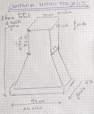 Campana extractora de hierro forjado