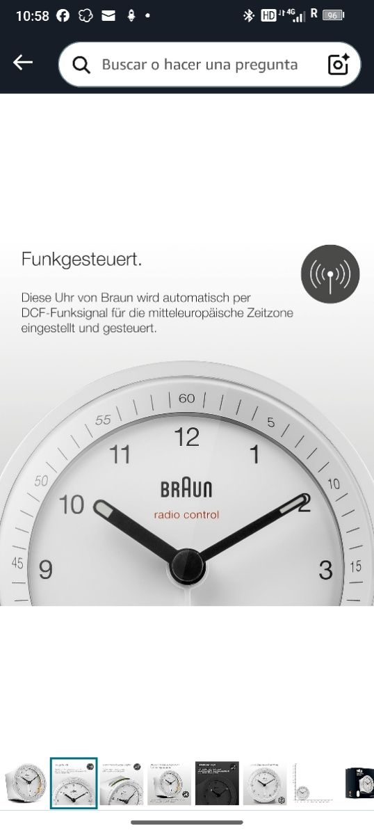 Braun Classic Alarm Clock Radio Control