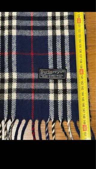 Bufanda Burberry Cuadros Azul Marino
