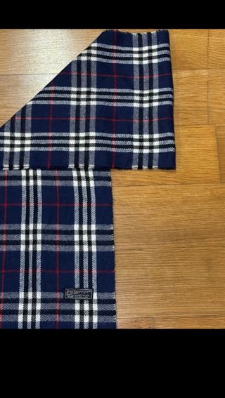 Bufanda Burberry Cuadros Azul Marino