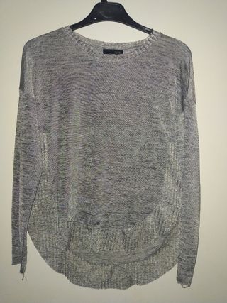 Blusa fluida gris