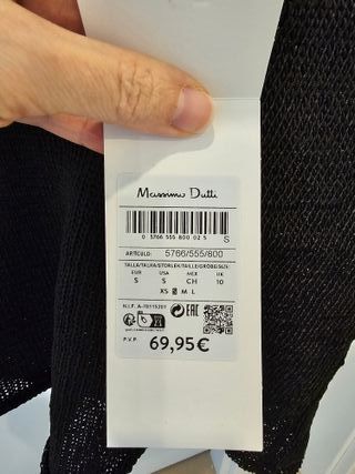 Massimo Dutti Top Negro Edición Limitada