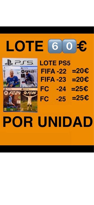 LOTE PS5 -22,23,24,25 7️⃣x7️⃣0️⃣€