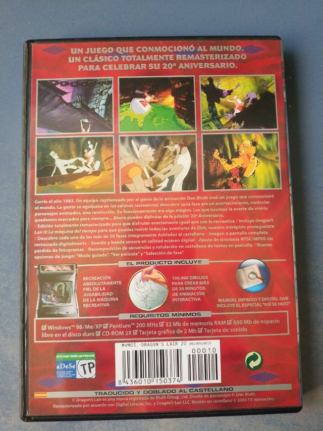 CD-ROM per PC per il 20° anniversario di Dragon's Lair