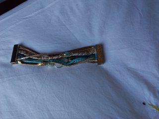 Pulsera Hipanema Dorada y Turquesa
