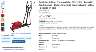 Bicicleta Elíptica Fitness Deluxe 13