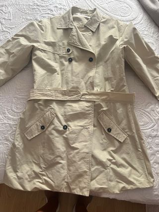 Gabardina niña beige