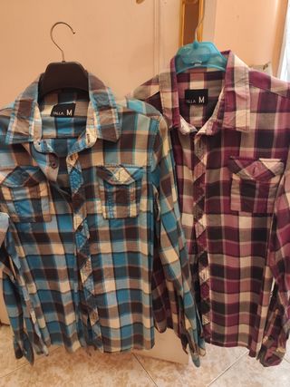 Camisa juvenil cuadros JVZ talla M