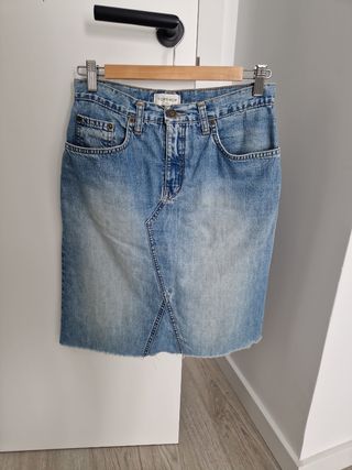 Falda vaquera Topshop vintage azul