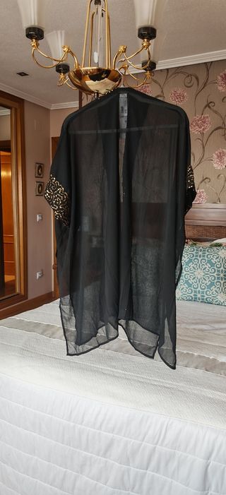 Kaftán kimono Sfera negro lentejuelas