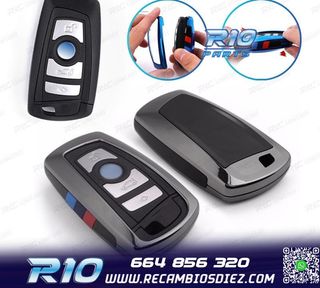 FUNDA CARCASA LLAVE BMW CUADRADA GRIS