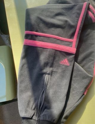 Adidas Pantalones Deportivos Rosa y Negro
