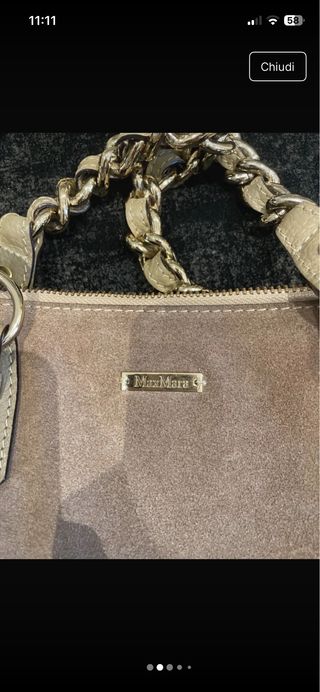 Borsa Max Mara camoscio